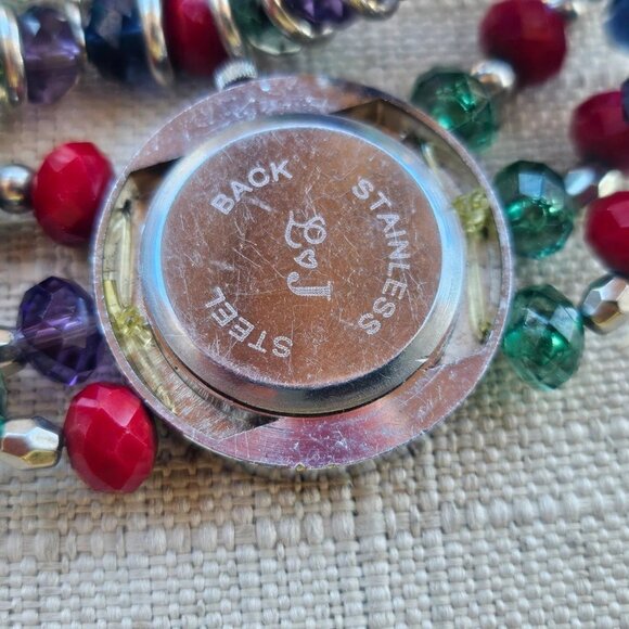 Holidays Season Theme Wristwatch Multi Color Beads Bracelet Analog Quartz Watach - Picture 11 of 11